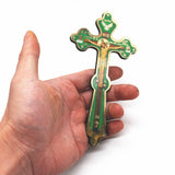 Orthodox Cross Wood Hand Jesus Gift Christ Church Christmas Cathilic Religious Prayer Wall Cross