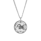 Silver Color 44 Solomon Pentacles Seal of Jupiter Mars Mercury Moon Saturn Sun Venus Talisman Pendant Stainless Steel Necklace