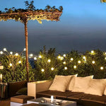2pcs6/8/10 Lights Solar Lawn Lamp Garden Lamp, LED Wind-driven Firefly Ground Plug Lamp, Garden Ramadan Decoration Festival Lamp