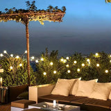 2pcs6/8/10 Lights Solar Lawn Lamp Garden Lamp, LED Wind-driven Firefly Ground Plug Lamp, Garden Ramadan Decoration Festival Lamp
