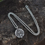 4mm Wheat Chain Stainless Steel Celtic Warrior Pendant Necklace For Men