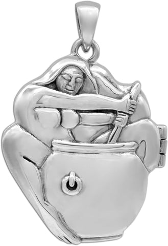 Sterling Silver Goddess Cerridwen Aromatherapy Locket