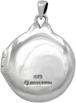 Sterling Silver Crescent Moon Aromatherapy Pentacle Pentagram Locket