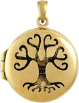 Bronze Tree Pentacle Pentagram Aromatherapy Locket