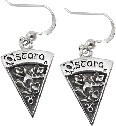Sterling Silver Ostara Wiccan Sabbat Dangle Earrings