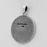 Sterling Silver Moon Pentacle Pentagram Pendant; 1 Inch Diameter