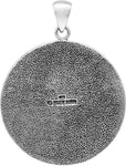 Sterling Silver Pagan Wheel of the Year Sabbat Pendant; 1.75 Inch Diameter