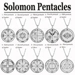 Silver Color 44 Solomon Pentacles Seal of Jupiter Mars Mercury Moon Saturn Sun Venus Talisman Pendant Stainless Steel Necklace