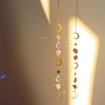 Crystal Wind Chime Star Moon Sun Light Catcher Prism Rainbow Maker Suncatcher Windbell Hanging Pendant Ornament Home Decoration