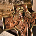 Ascension of Jesus, catholic cross, statue of Jesus on the cross, decorative Christian cross, baptism