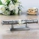 Birth Crtificate Cylinder Diploma Home Decor Baptism Gift Metal Crafts Decoration Retro Church Utensils Marriage Collection Box