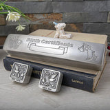 Birth Tube Box Baptism Gift Metal Crafts Home Decor Marriage Cylinder Deciduous Tooth Storage Case