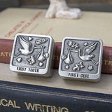 Birth Tube Box Baptism Gift Metal Crafts Home Decor Marriage Cylinder Deciduous Tooth Storage Case