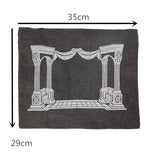 Church Utensils Judaica Linen Tefillin Bag For Tallit With House Desin Embroidery