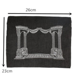 Church Utensils Judaica Linen Tefillin Bag For Tallit With House Desin Embroidery