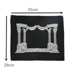 Church Utensils Judaica Linen Tefillin Bag For Tallit With House Desin Embroidery