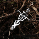 Punk Rock Cross Pendant Necklace For Men Cool Biker Jewelry