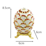 Easter Egg Enamel Painted Metal Home Decor Ishtar Catholic Church Utensils Orthodox Jewelry Box Rhinestones Trinket Craft Gift