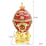 Easter Egg Enamel Painted Metal Home Decor Ishtar Catholic Church Utensils Orthodox Jewelry Box Rhinestones Trinket Craft Gift