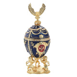 Easter Egg Enamel Painted Metal Home Decor Ishtar Catholic Church Utensils Orthodox Jewelry Box Rhinestones Trinket Craft Gift