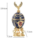 Easter Egg Enamel Painted Metal Home Decor Ishtar Catholic Church Utensils Orthodox Jewelry Box Rhinestones Trinket Craft Gift