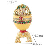 Easter Egg Metal Home Decor Cathilic Enamel Ishtar Church Utensils Christmas Gift Jewely Organizer
