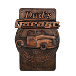 Father's Garage Logo Father's Day Wood Carving Gift Garage Icon Carving Ornament Wall Hanging Wooden Crafts