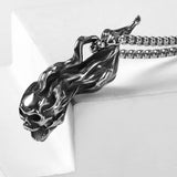 Charms Pendent Dragon Skull Pendant Necklace Men's Fashion Biker Rock Punk Jewelry Antique Retro Chain Gift