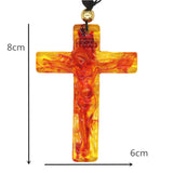 Hand Carved Jesus Cross Resin Catholic Relic Church Utensils Religious Jesus Crucifix Christmas Gift