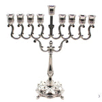 Hanukkah Menorah Candlestick Silver Color Israel Jewish Candle Holder