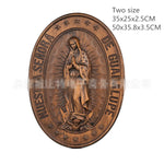 Holy Relic Guadalupe Beech Wood Home Decoration Chrismtas Figures Religious Reliefs Church Souvenirs Catholic Gift