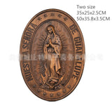 Holy Relic Guadalupe Beech Wood Home Decoration Chrismtas Figures Religious Reliefs Church Souvenirs Catholic Gift