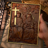Holy Trinity Wood Wall Decor Catholic Religious Mural Decoration Christian Home Decor Holy Father Son Holy Spirit