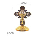 Home Decoration Orthodox Cross Jesus Crucifix Religious Wall Cross Decor Catholic Relic Table Ornament Christmas Gift