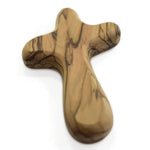 Jesus Christ Olive Wood Caring Cross Holy Land Religious Pocket Church Souvenirs