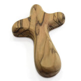 Jesus Christ Olive Wood Caring Cross Holy Land Religious Pocket Church Souvenirs