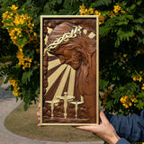 Jesus Christ Wood Carved Plaque Catholic Religious Figure Crucifix Christian Home Wall Decor Art Jesus Cross Wall