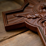 Jesus Christ Wooden Cross, Jesus Statue, Wall Decor, Catholic Cross, Solid Wood Carving, Catholic Religious Figure, Easter Gift