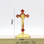 Jesus Cross Home Decor Catholic Priest Car Christ Church Utensils Orthodox Icon Metal Christmas Crucifixo Religious Gift