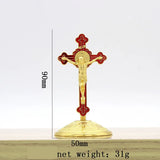 Jesus Cross Home Decor Catholic Priest Car Christ Church Utensils Orthodox Icon Metal Christmas Crucifixo Religious Gift