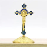 Jesus Cross Home Decor Catholic Priest Car Christ Church Utensils Orthodox Icon Metal Christmas Crucifixo Religious Gift