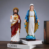 Jesus Heart Crucifixion Resin Home Decoration Handicraft Catholic Church Utensils Virgin Mary Religious Figure Statue Christian