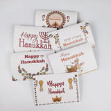 Jewish Happy Hanukkah Card Sets Gift Menorah Thank You Card 6pcs