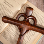 Love Wooden Cross Heart Shape Cross Christian Interior Wall Decor Wall Hanging Hand Carved Wooden Cross Christian Faith Heart