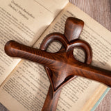 Love Wooden Cross Heart Shape Cross Christian Interior Wall Decor Wall Hanging Hand Carved Wooden Cross Christian Faith Heart