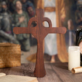 Love Wooden Cross Heart Shape Cross Christian Interior Wall Decor Wall Hanging Hand Carved Wooden Cross Christian Faith Heart