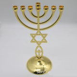 Menorah Candle Holder 7 Branch Isral Style 21cm Candelabra Jewish Candlestick Home Decoration