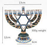 Menorah Candle Holder Resin Home Decoration Hanukkah David Star Jewish 9 Branch Candelabra Judaica Religious Decor