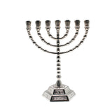 Menorah Home Decoration Judaica Candle Holders Alloy Gold/Silver Candlestick Hanukkah 12 Tribes Decor 7 Branch Candelabra