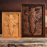 Natural ash wood brown robe Radagast forest elf magician wood carving art wall decoration creative wood products decoration
